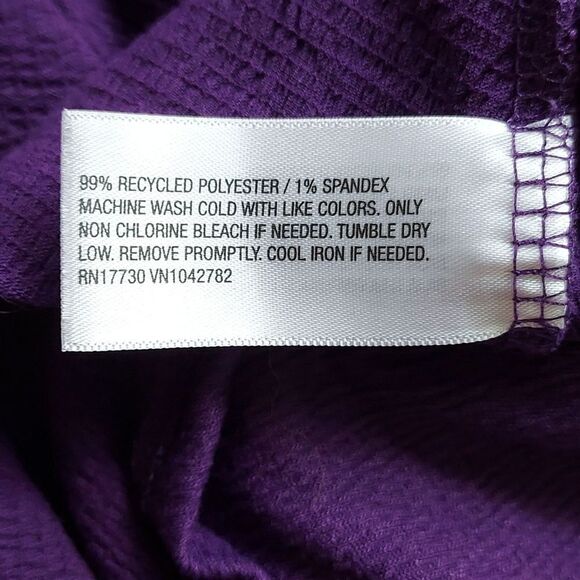 Ava‎ & Viv XXL V Neck Midi Wrap Dress Purple Textured - Picture 9 of 10